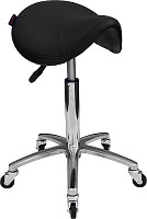 Hairway Tabouret roulant «Profi» noir/chrome